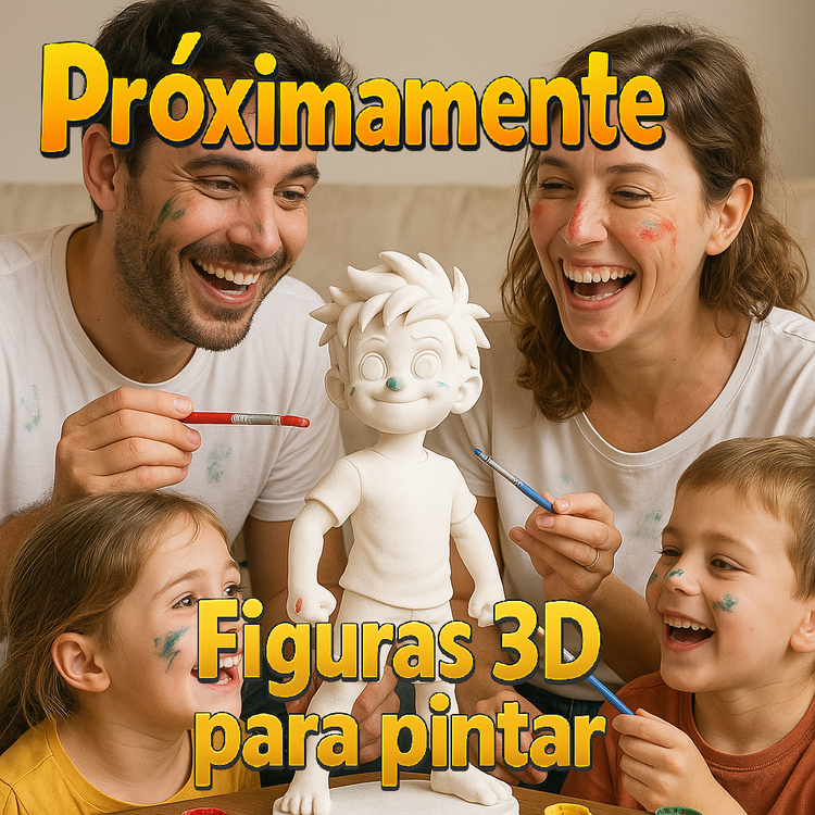 Figuras 3D para pintar | Creatividad en familia