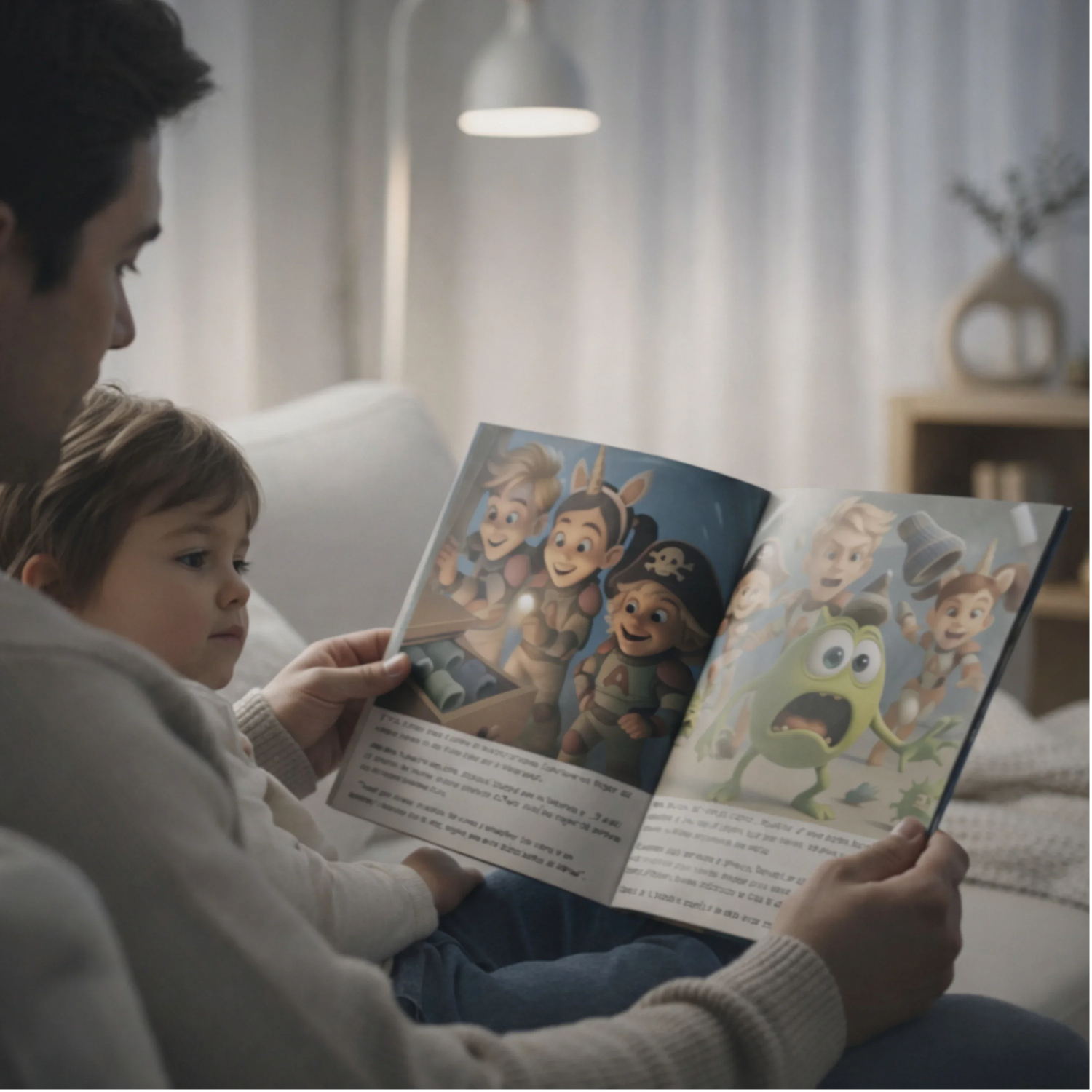 Lectura en familia de un cuento infantil con valores – momento de vínculo entre padre e hijo | Lukkalia