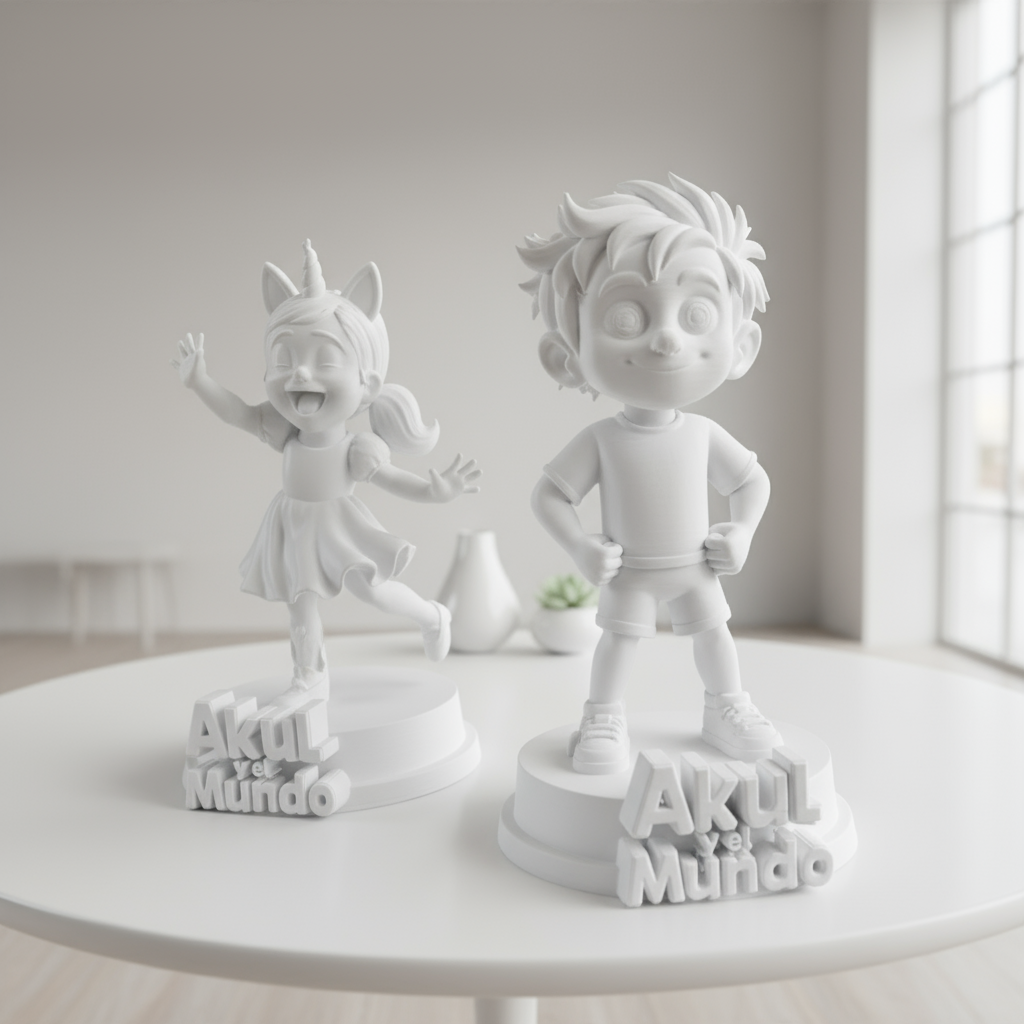 Figuras 3D de la colección “Akul y el Mundo” | Para pintar en familia – Lukkalia
