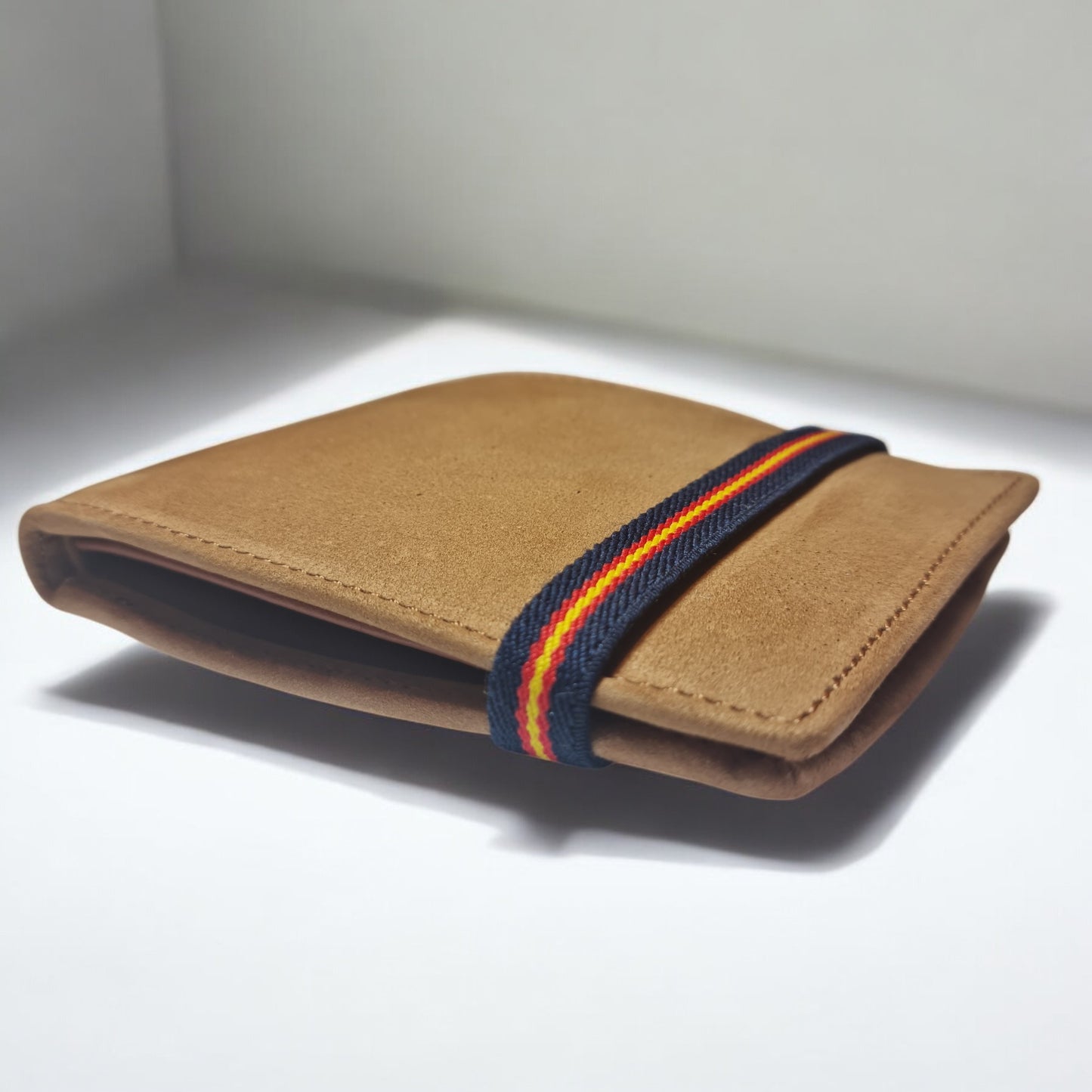 Conjunto de Cartera banda azul bandera de España y Cinturón a elegir 100% piel para Hombre