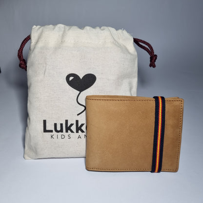 Conjunto de Cartera banda azul bandera de España y Cinturón a elegir 100% piel para Hombre