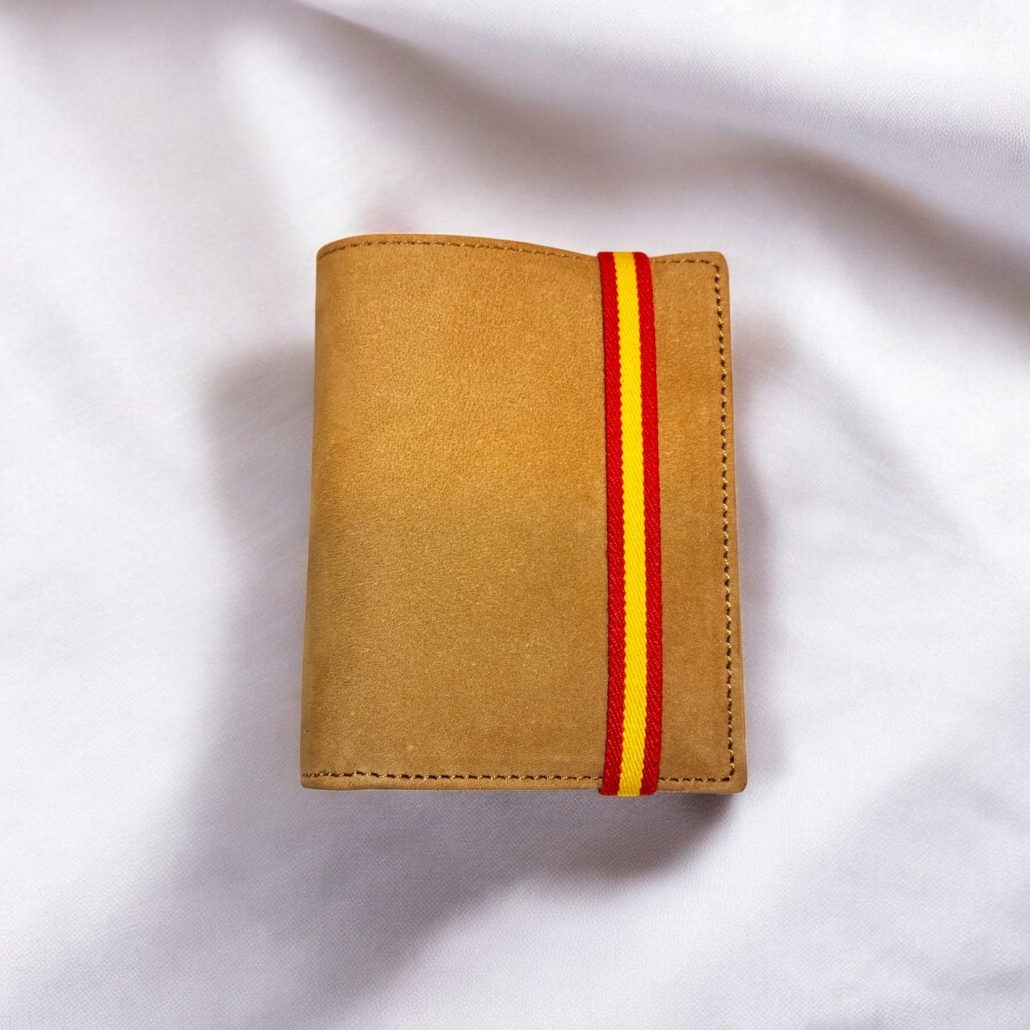Conjunto de Cartera marrón bandera de España y Cinturón a elegir 100% Piel para Hombre