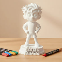 Figura 3D de Akul para pintar con rotuladores, manualidad infantil creativa para disfrutar en casa