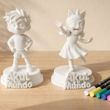 Set de figuras 3D para pintar de Akul y Michukis, manualidad creativa infantil para disfrutar en familia