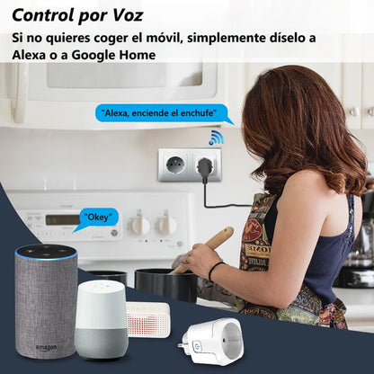 Pack 4 Enchufes inteligentes con Wi-Fi + App CozyLife. Compatible con Alexa y Google Home