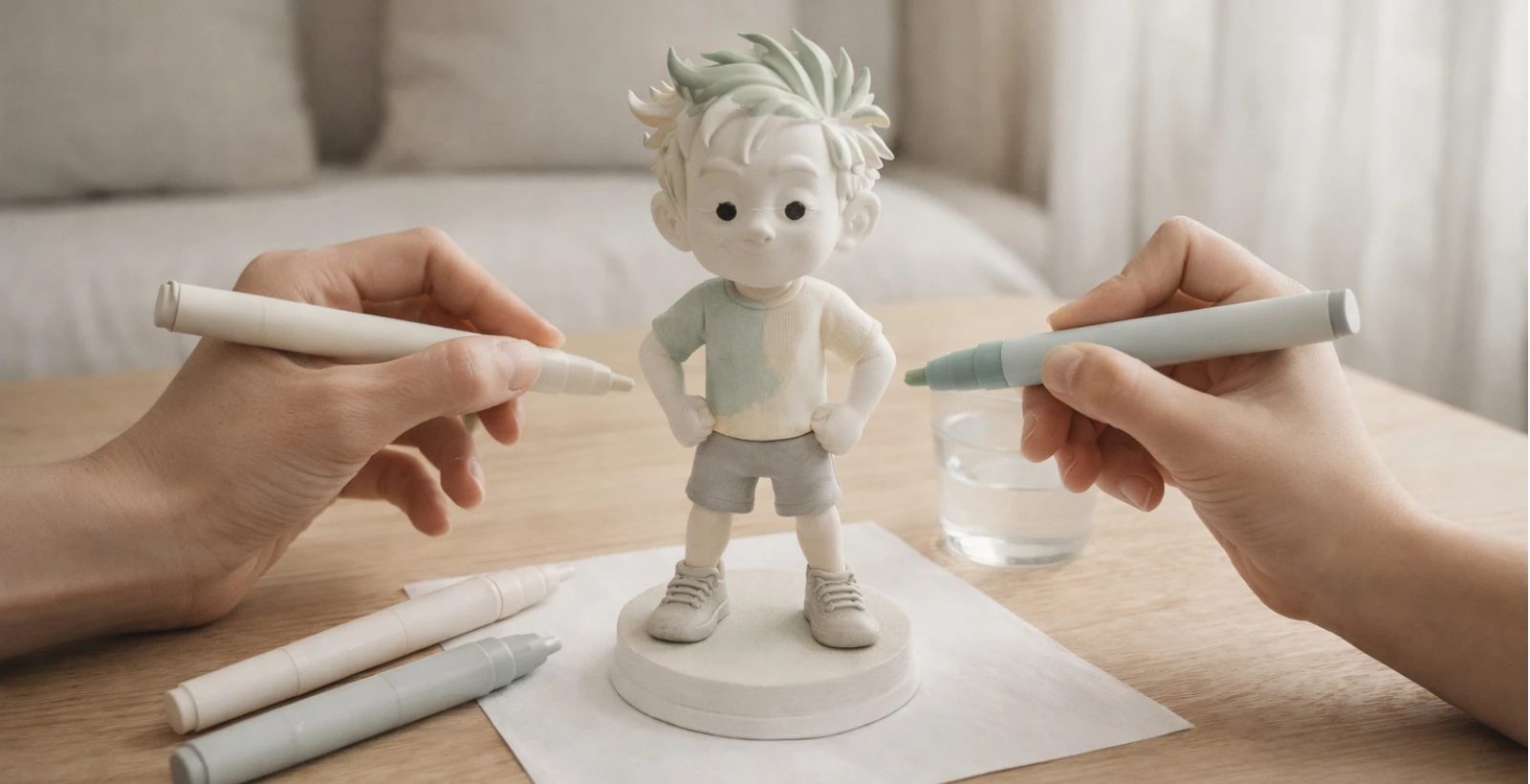 Niño pintando en familia en una actividad creativa que fortalece autoestima infantil y expresión emocional
